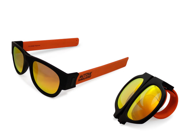 Active Sunglasses - Orange - Fire Iridium Mirror